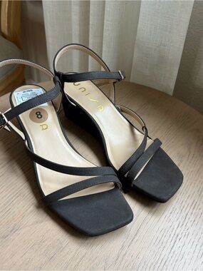 Unisa Chocolate Brown Strappy Wedge Sandals